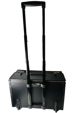 Bugatti Rolling Catalog Case Briefcase w Wheels Telescopic Handle Black